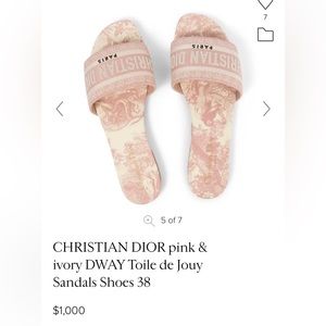 Dway Slides Christian Dior Pink size 38 (US 8) Like new used condition 💕🌸💫✨💓